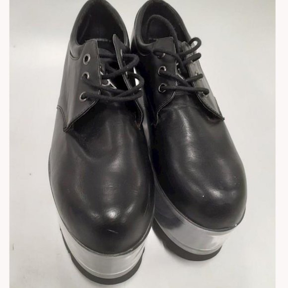 💥KILLER DESIGN💥YRU QLOUD CUSTOMIZABLE TRANSPARENT PLATFORM SHOES in BLACK - Picture 15 of 16